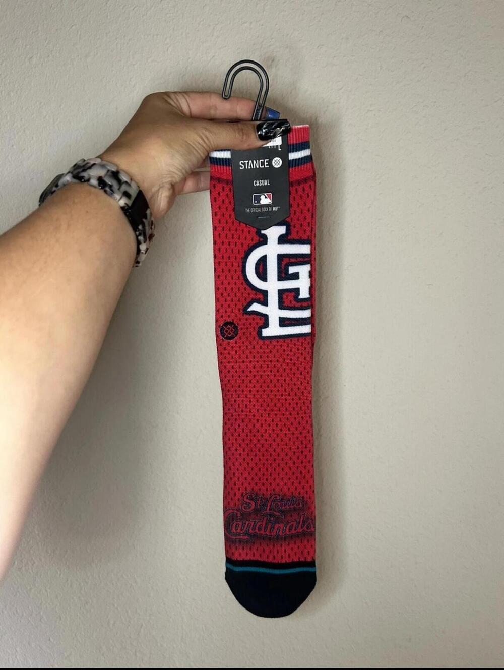 Stance St. Louis Cardinals Socks NWT Official MLB Red Crew Pair Stocking Gift